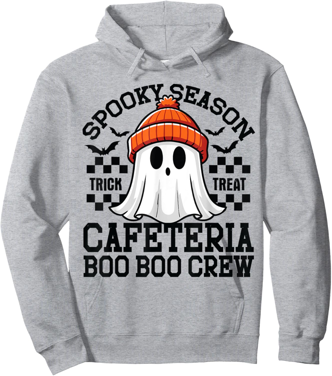 Spooky Season A Cafeteria Boo Crew Teacher Lunch Lady Squad Hoodie - Hoodie | Ash