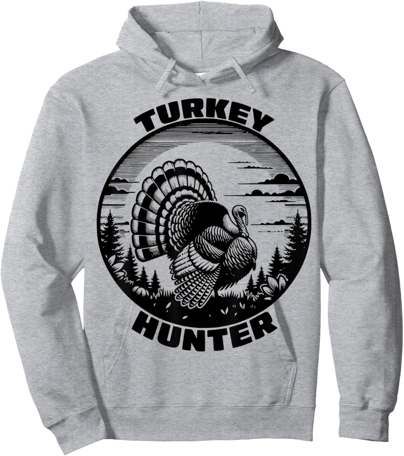Turkey Hunter Funny Turkey Hunting Season Men Women Kids Hoodie - Hoodie | Ash