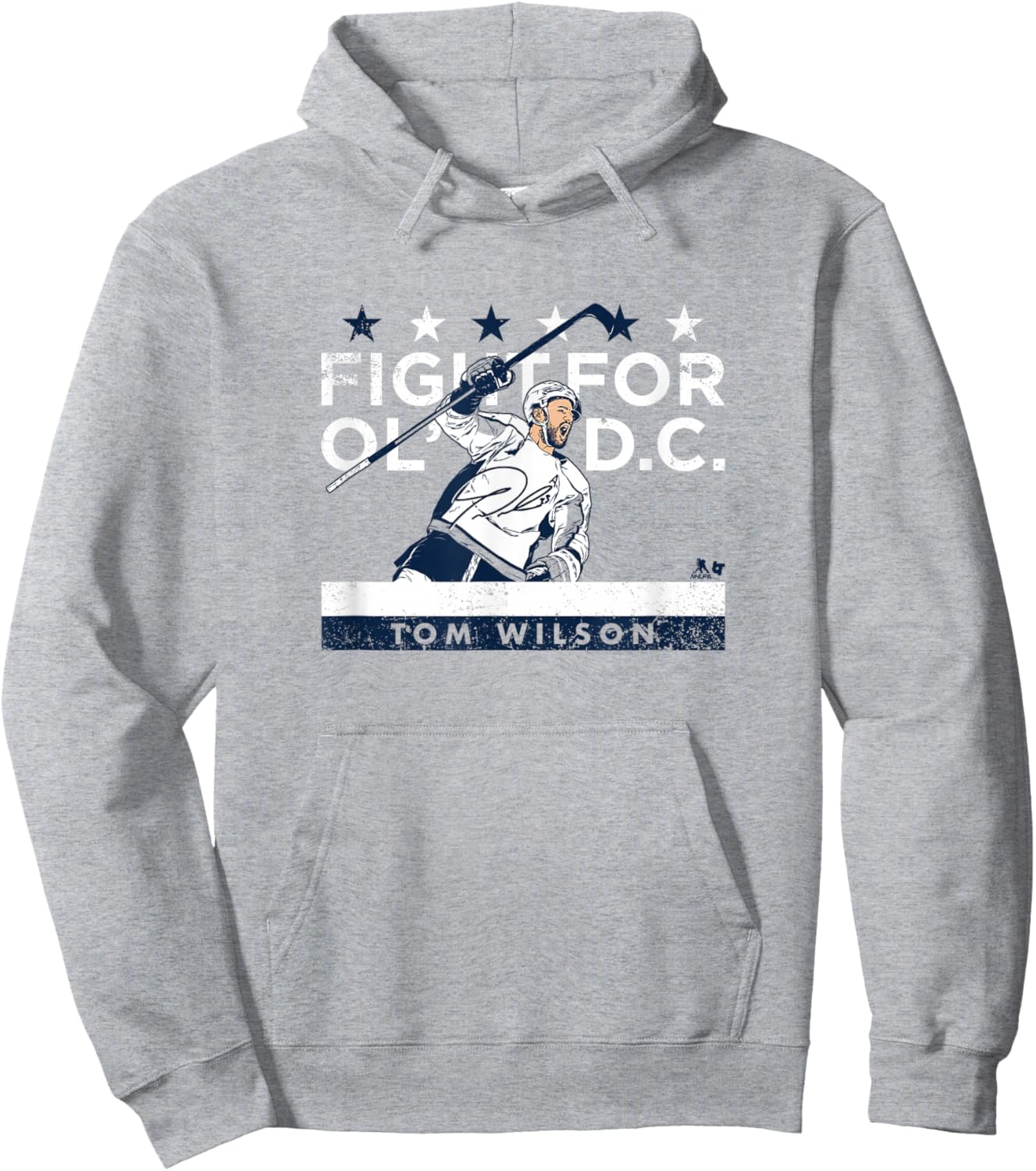 Tom Wilson - Fight for Old DC - Washington Hockey Hoodie - Hoodie | Ash