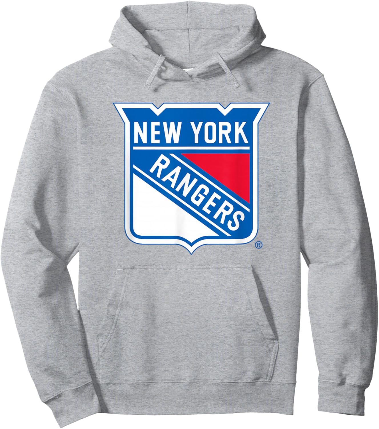 New York Rangers Icon Gray Officially Licensed Hoodie - Hoodie | Ash
