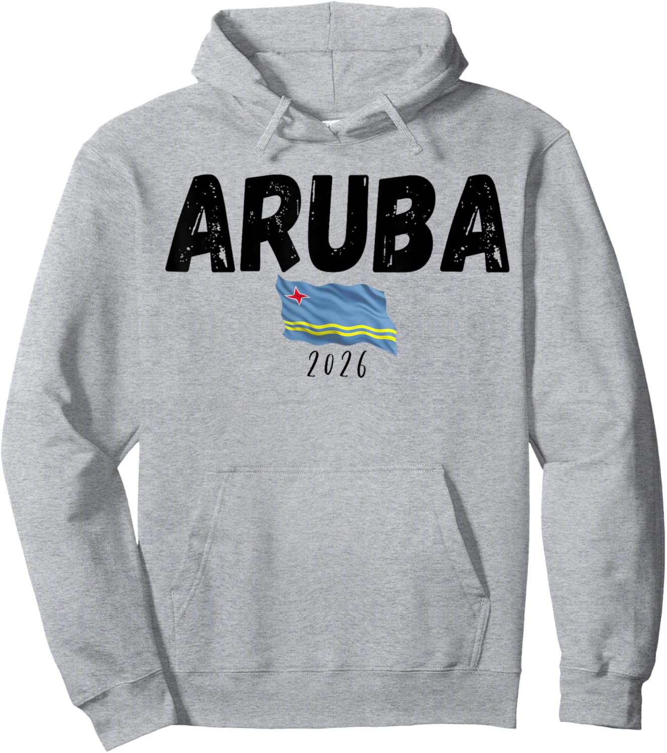 Aruba Souvenir 2026 Vacation Trip Caribbean Travel Flag Hoodie - Hoodie | Ash