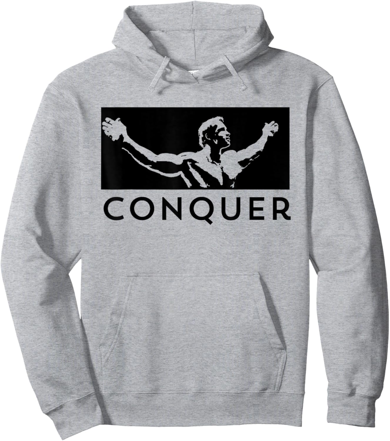 CONQUER - Body Building Hoodie - Hoodie | Ash