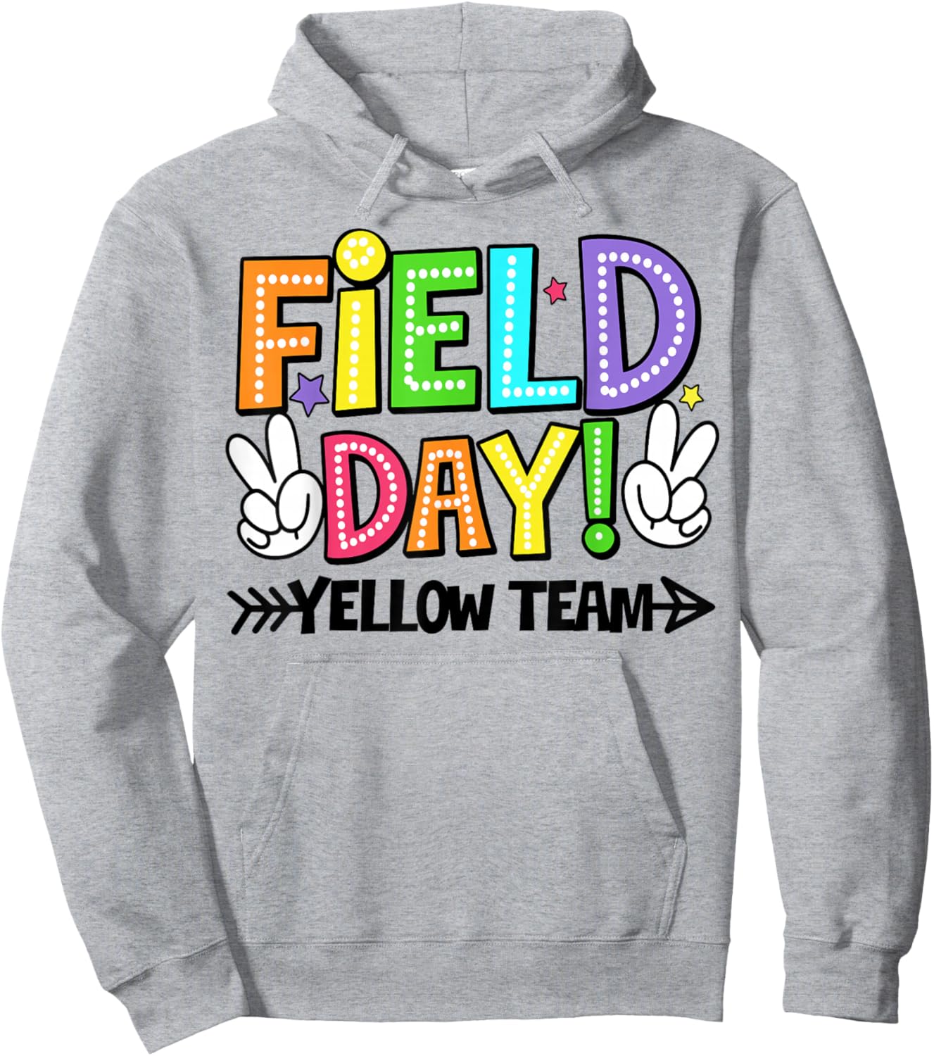 Field Day Yellow Team Funny for Teacher Kids Field Day Games Hoodie - Hoodie | Ash