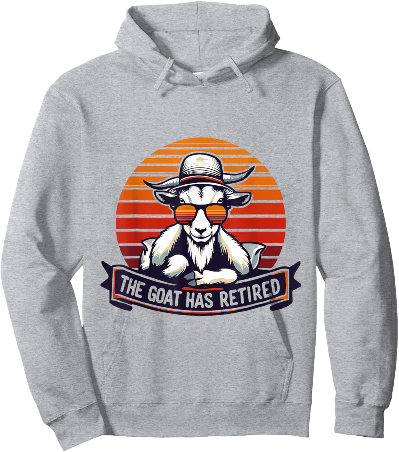 the goat has retired men Retirement goat Pension plan Hoodie - Hoodie | Ash