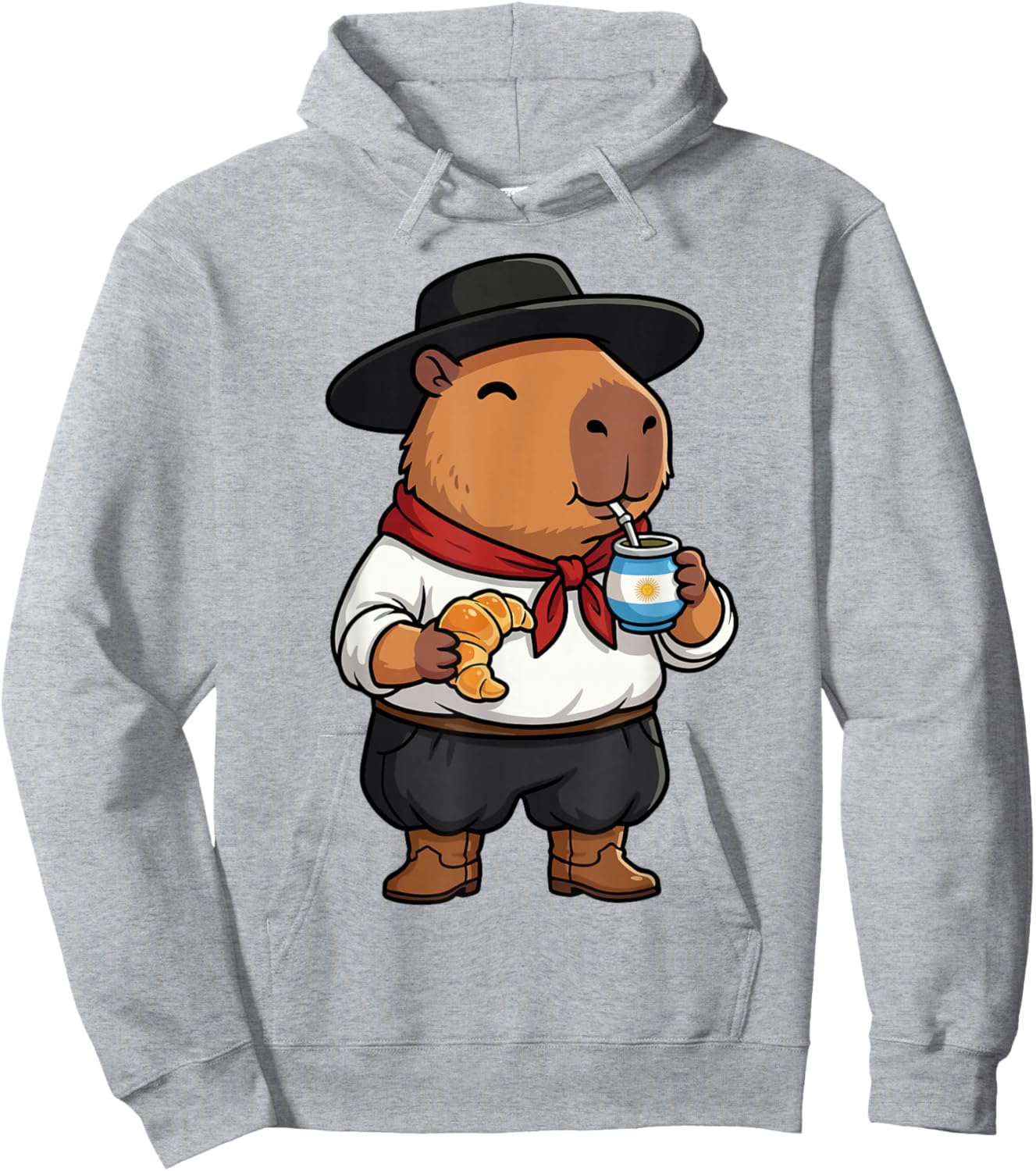 Argentinian Capybara Yerba Mate Argentine Gaucho Capibara Hoodie - Hoodie | Ash