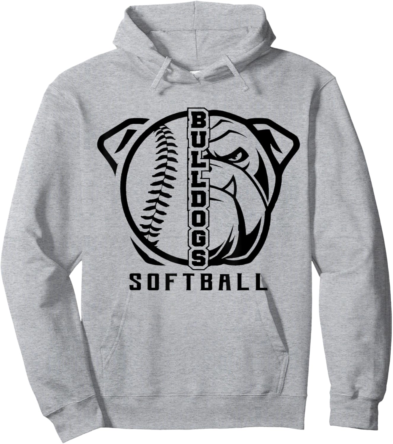 Bulldogs Baseball Softball High School Team Mascot Mom Hoodie - Hoodie | Ash
