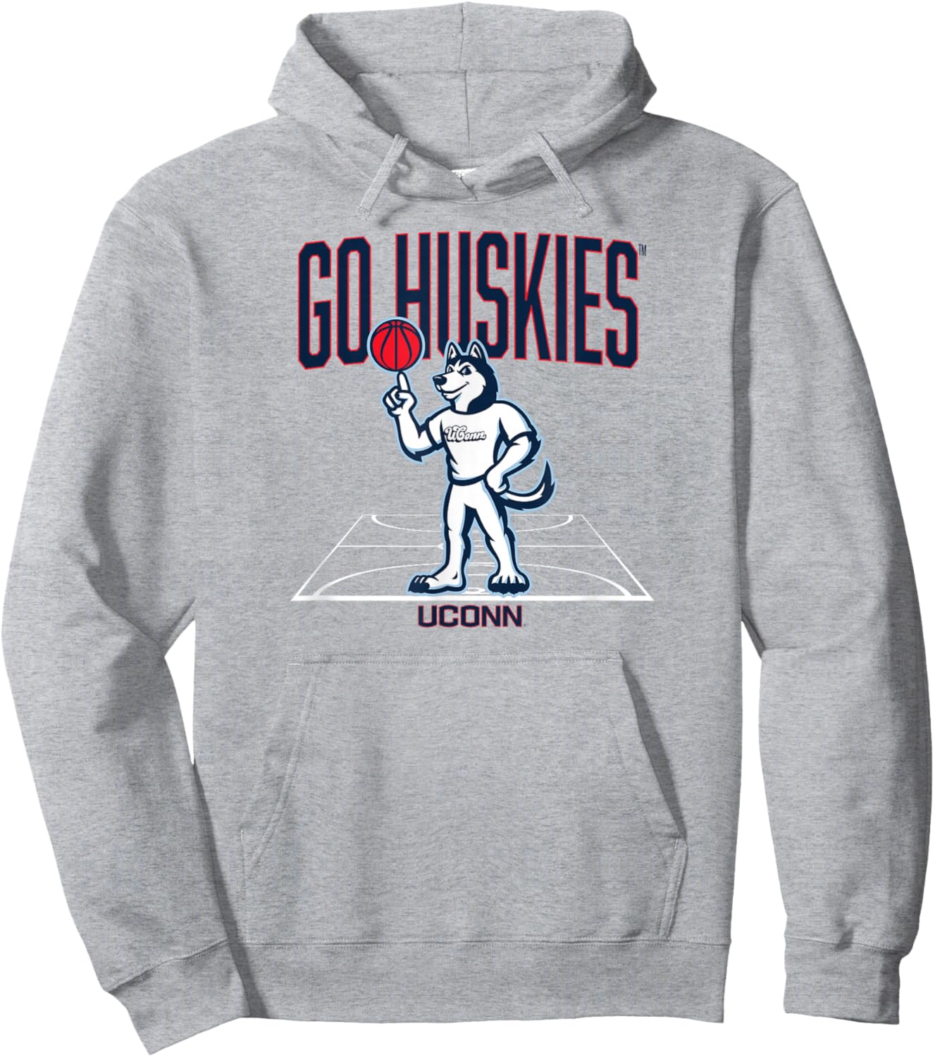 UConn Basketball: Mascot Court Hoodie - Hoodie | Ash