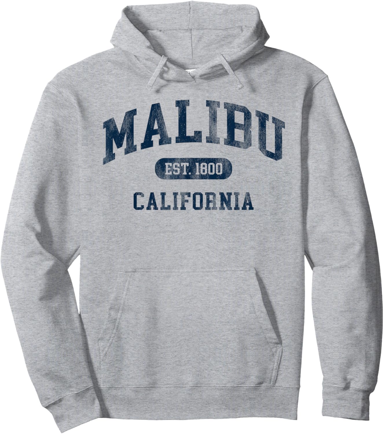 Malibu California Retro Preppy Throwback Souvenir Hoodie - Hoodie | Ash