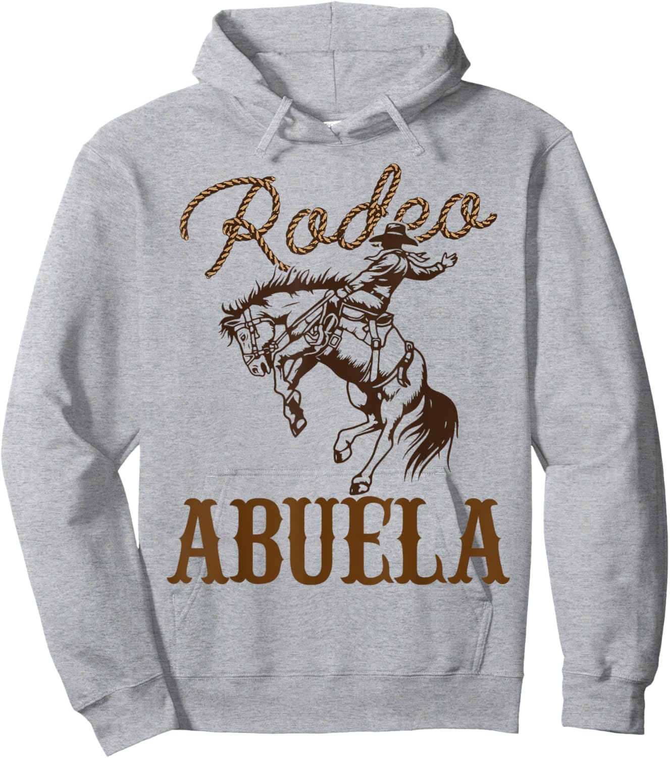 Abuela Birthday Cowboy Cowgirl Western Rodeo Grandma Party Hoodie - Hoodie | Ash