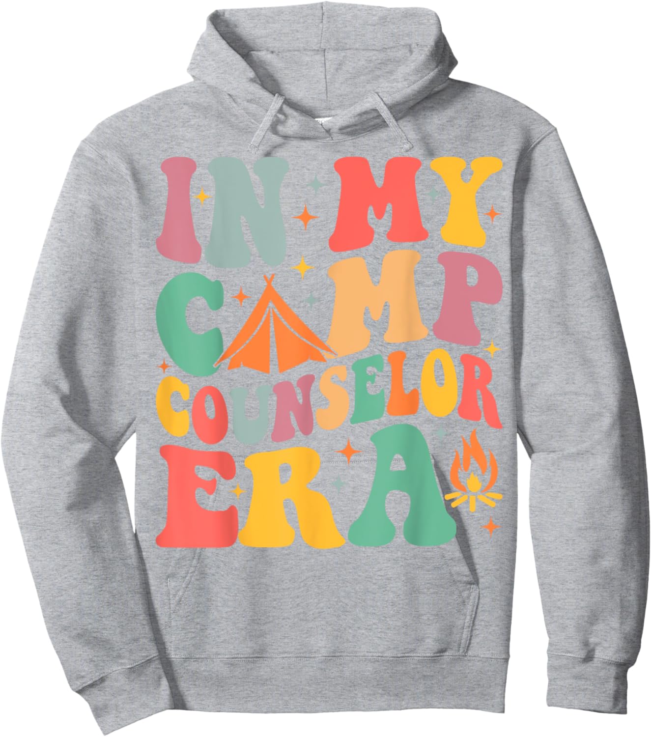 In My Camp Counselor Era Groovy Summer Camp Counselor Hoodie - Hoodie | Ash