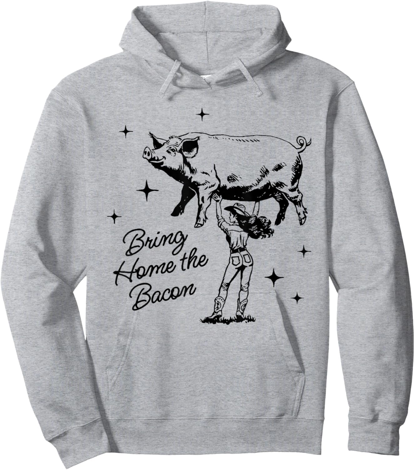 Bring Home The Bacon Funny Design Hoodie - Hoodie | Ash