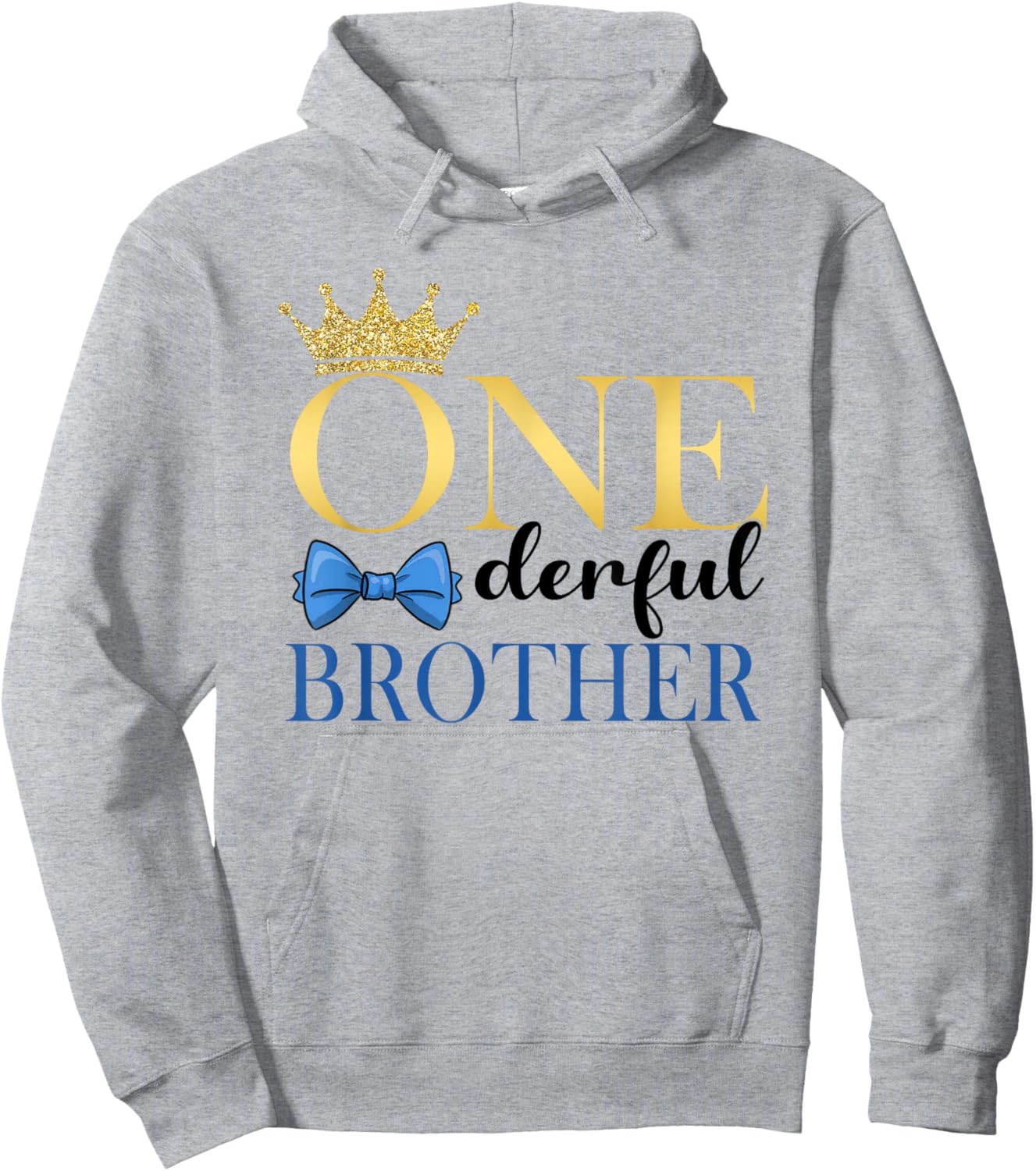 Brother of Mr Onederful 1st Birthday One-Derful Matching Hoodie - Hoodie | Ash