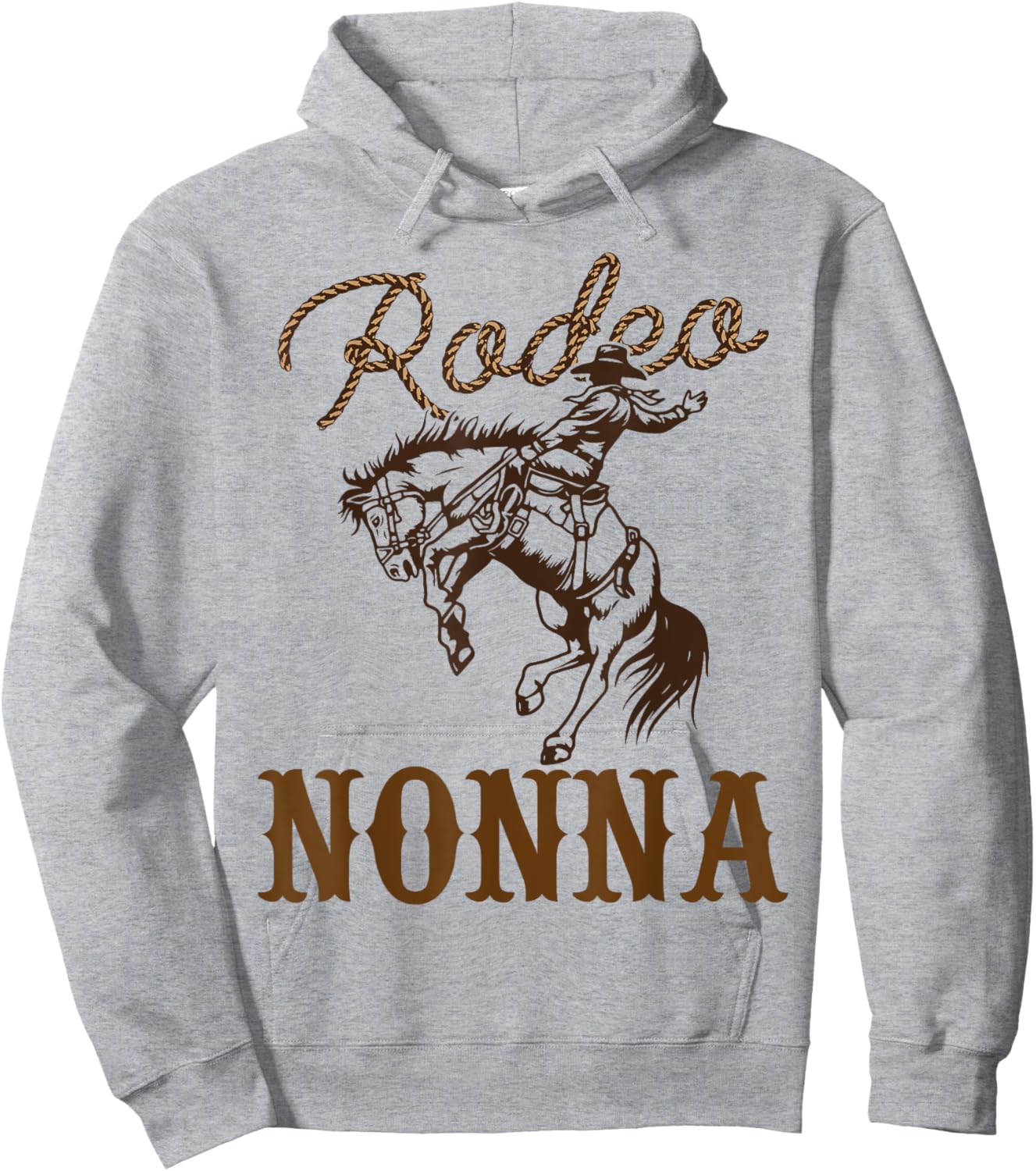Nonna Birthday Cowboy Cowgirl Western Rodeo Grandma Party Hoodie - Hoodie | Ash