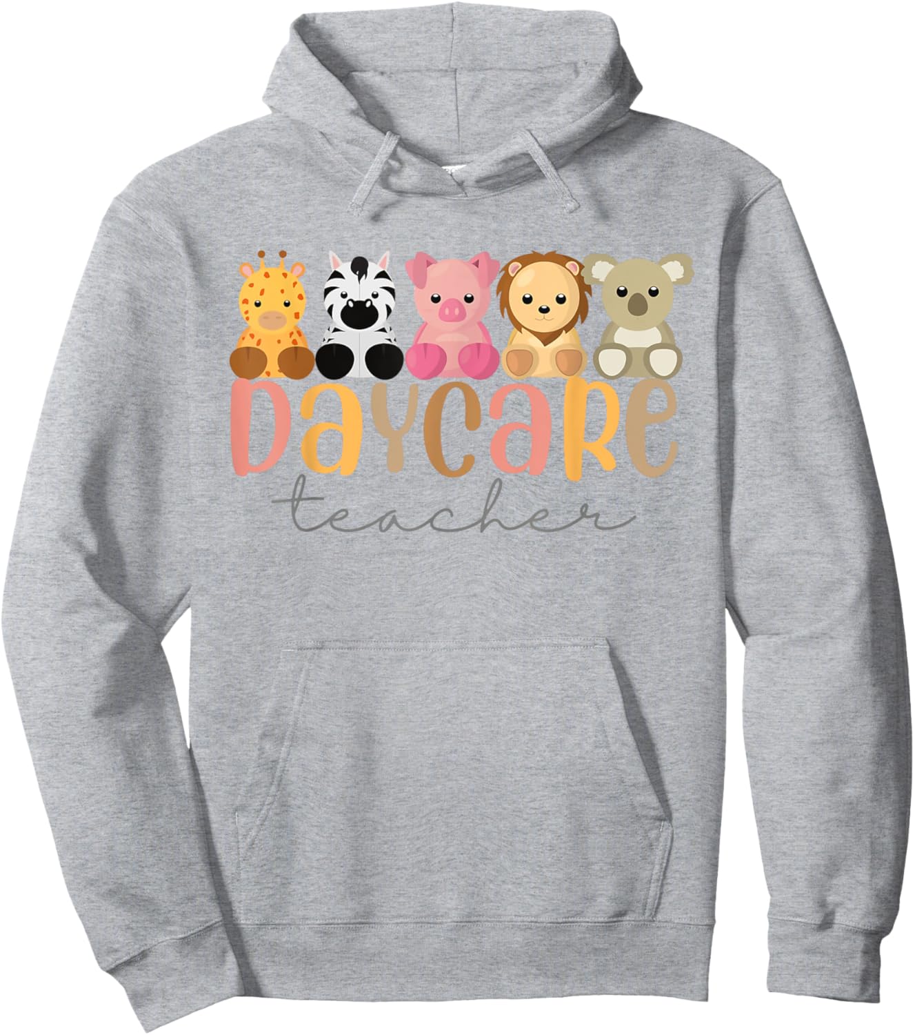Daycare Teacher Animals Daycare Provider Back To School Hoodie - Hoodie | Ash