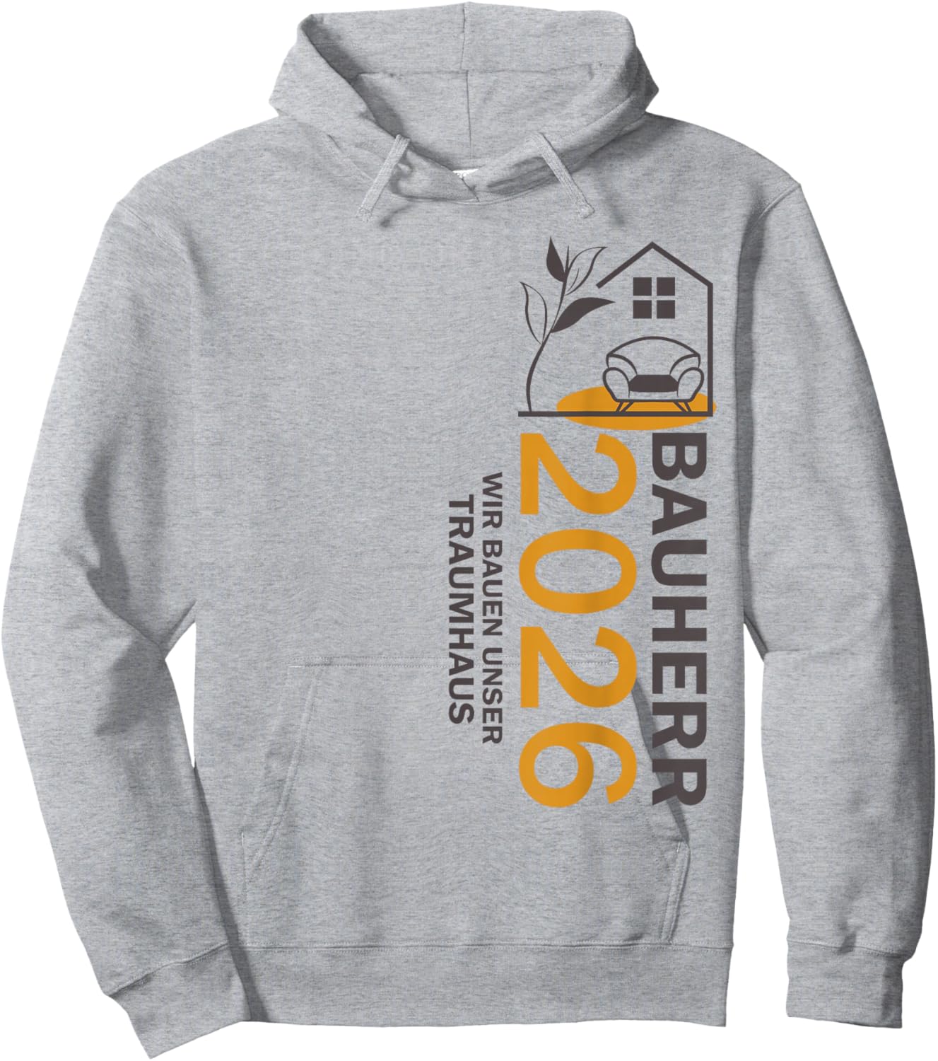 Bauherr 2026 Traumhaus Planung BAU Design Hoodie - Hoodie | Ash