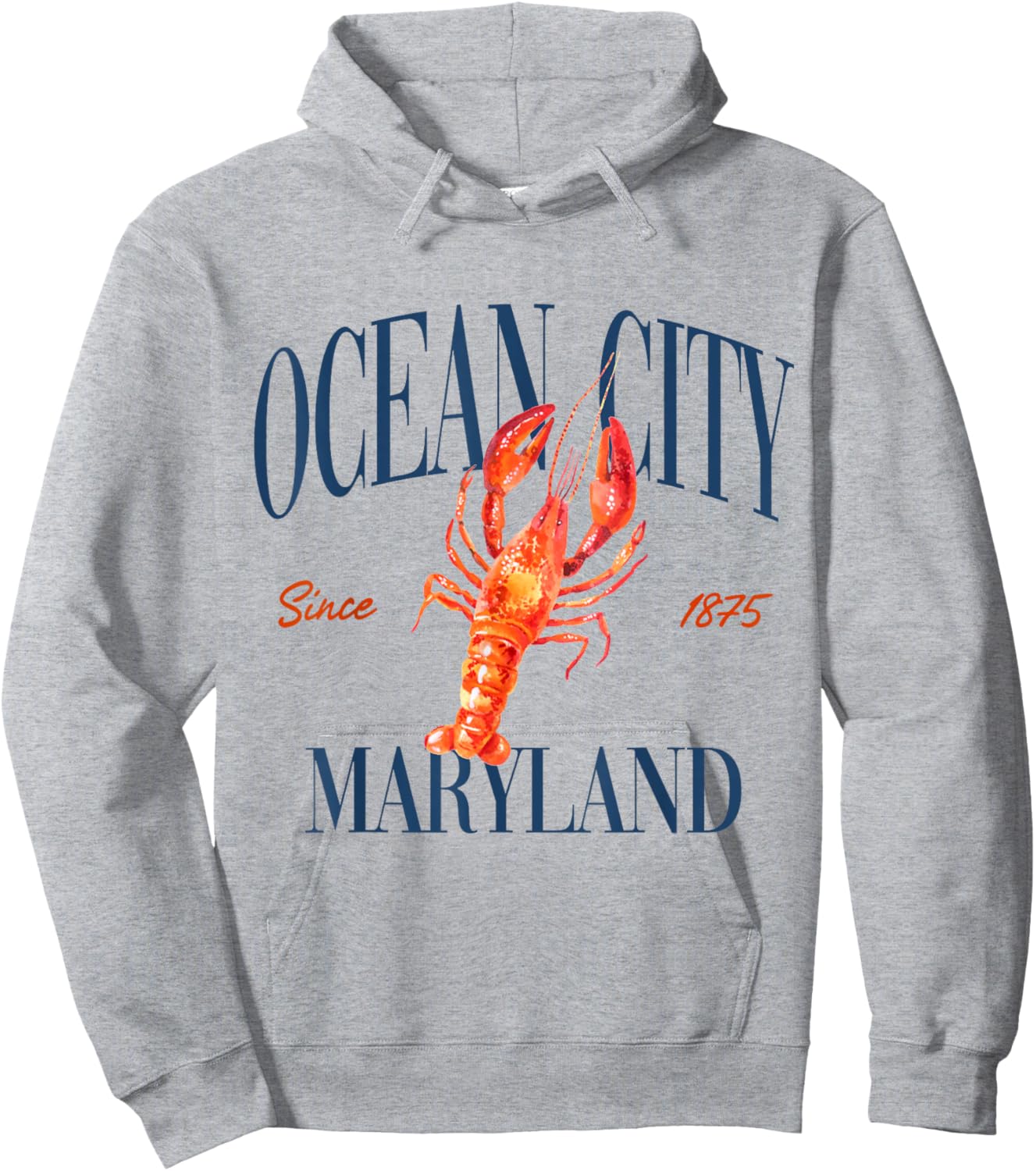 Ocean City Maryland Est. 1875 - Old Money, Aesthetic Hoodie - Hoodie | Ash