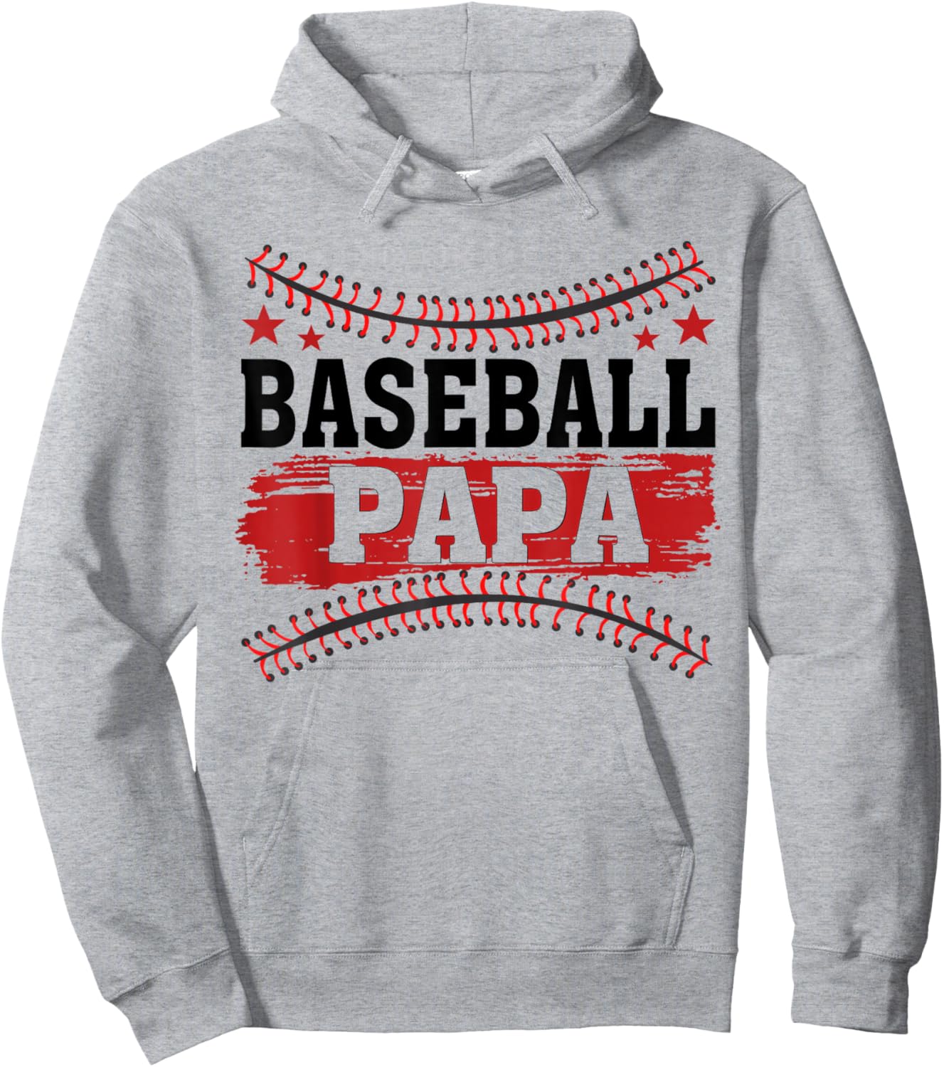 Baseball Papa Baseball Player Matching Family Hoodie - Hoodie | Ash