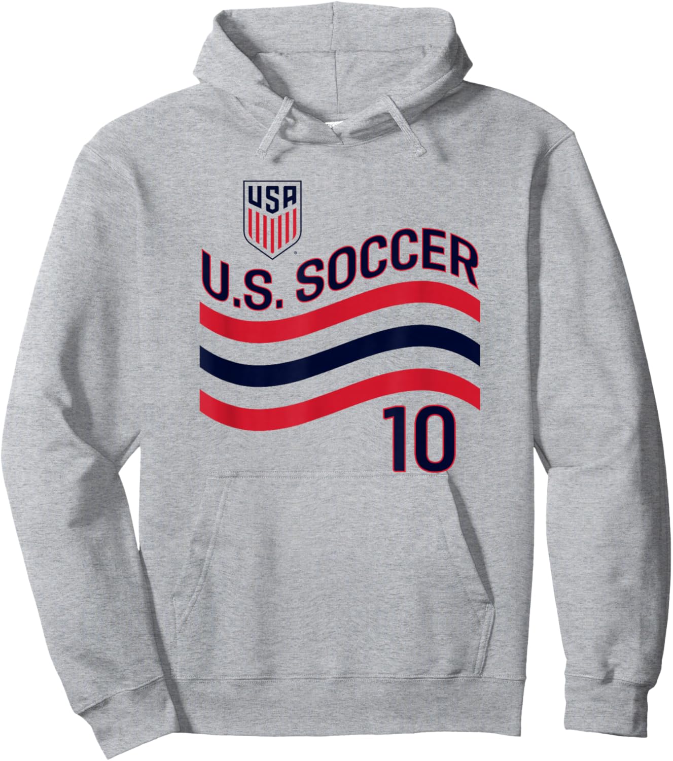 Christian Pulisic 10 White USMNT Officially Licensed Hoodie - Hoodie | Ash