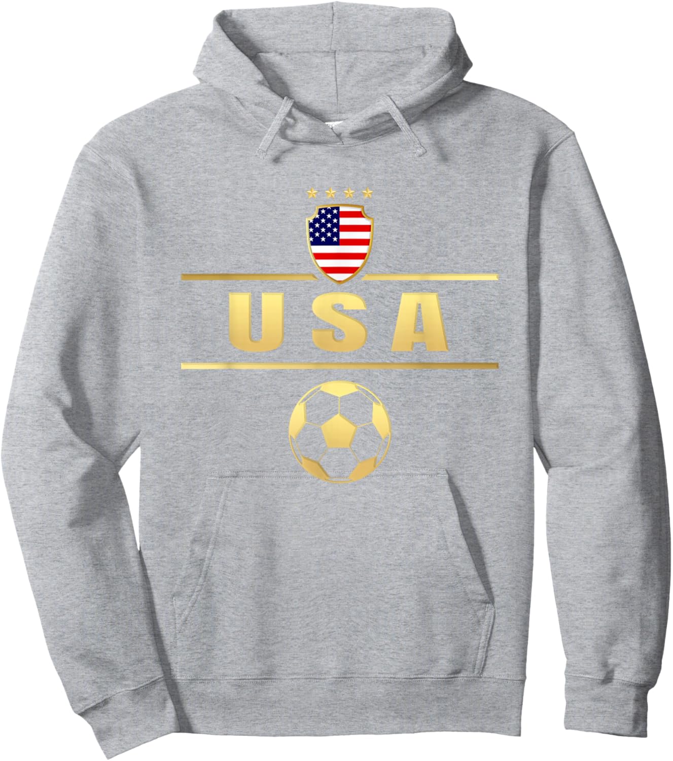 American Flag Soccer Shirt Women's Soccer Girls Soccer Hoodie - Hoodie | Ash