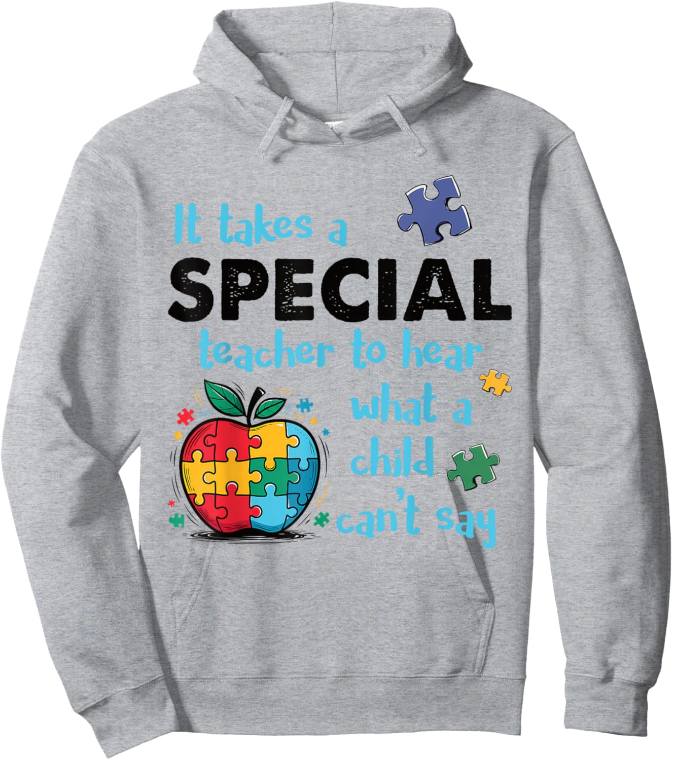 Autism Awareness Special Ed Teacher Autistic Kids Awareness Hoodie - Hoodie | Ash