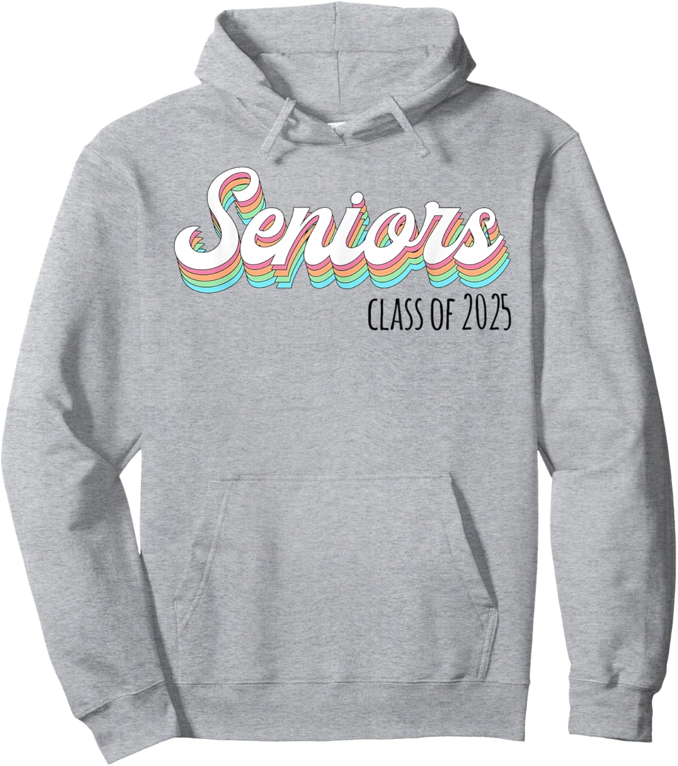Retro Seniors Class of 2025: Senior Back to School Hoodie - Hoodie | Ash