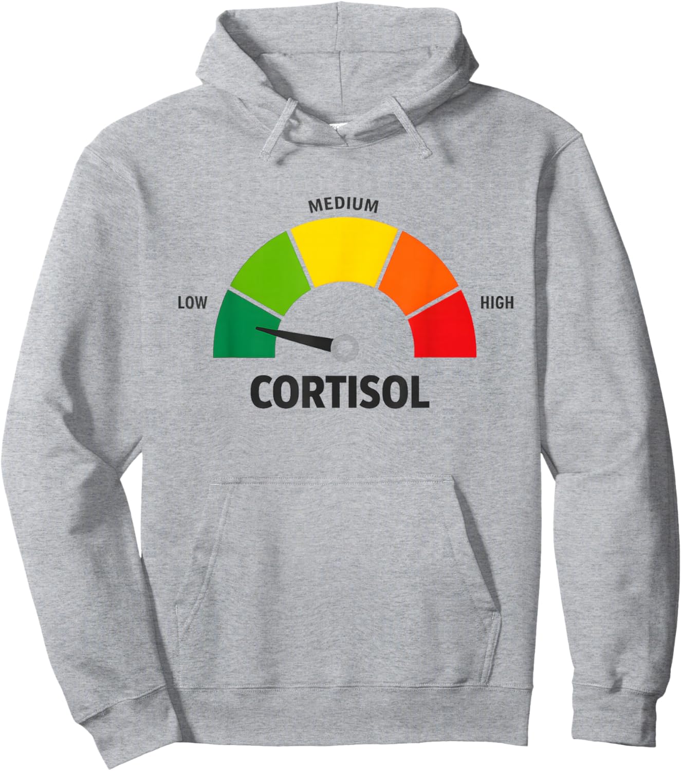 Low Cortisol V Meme Hoodie - Hoodie | Ash