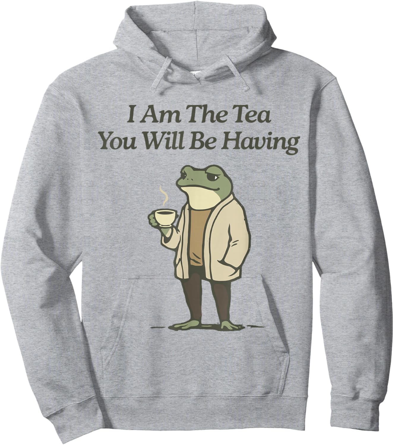 I Am The Tea You’re Having Sarcastic Frog Vintage Hoodie - Hoodie | Ash