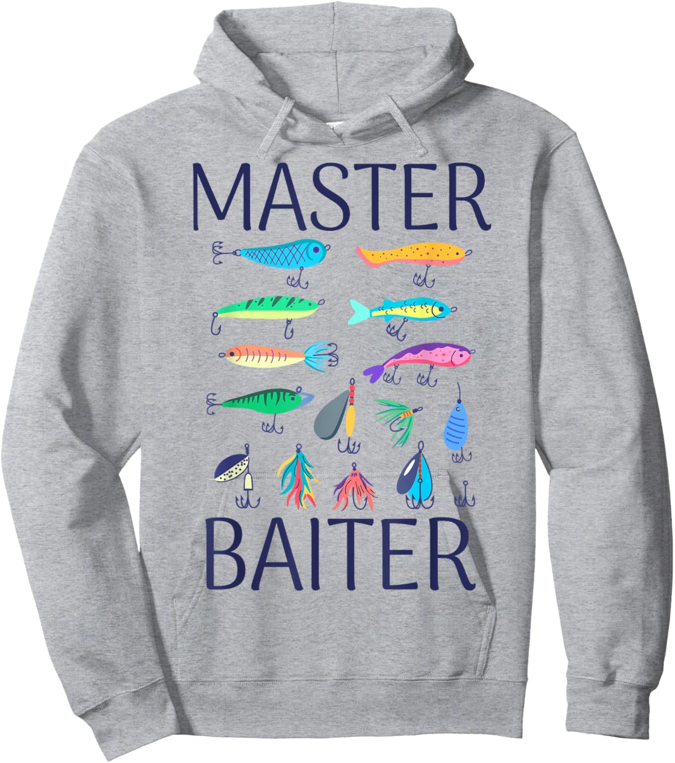 Fishing-Shirt Kids Toddler Boys Girls Master Baiter Funny Hoodie - Hoodie | Ash