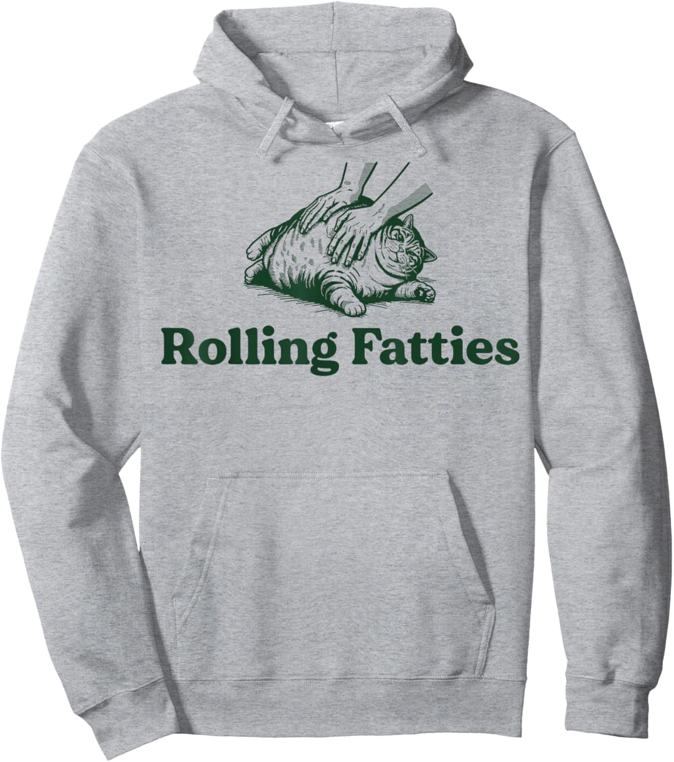 Rolling Fatties Cat Funny Cute Cat Lover Kitten Owner Kitty Women Hoodie - Hoodie | Ash