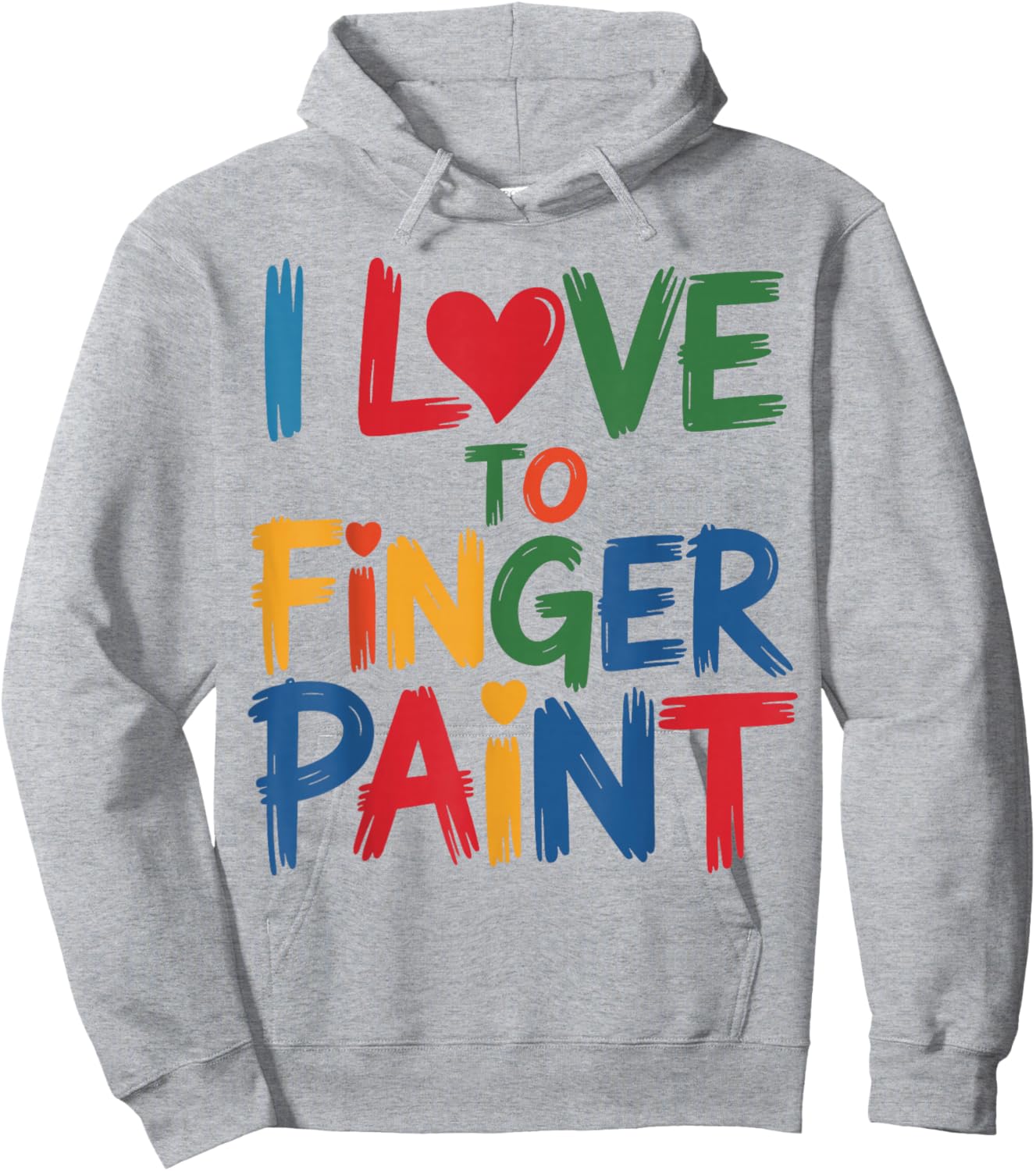 I Heart Love to Finger Paint I'm Paint Cute Couple Valentine Hoodie - Hoodie | Ash