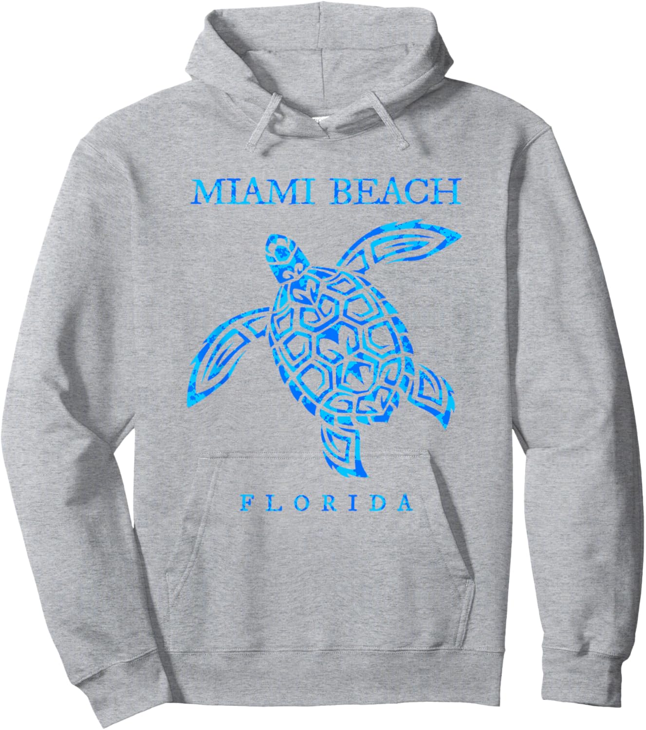 Miami Beach Florida Sea Turtle Boys Girls Toddler Hoodie - Hoodie | Ash