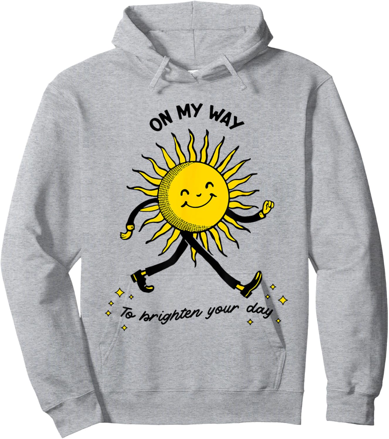 On My way to Brighten your Day Positive vibe Hoodie - Hoodie | Ash