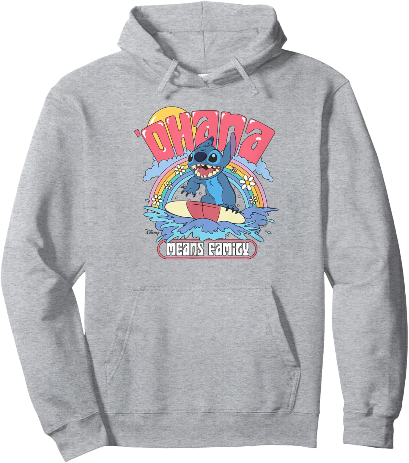 Lilo & Stitch - Ohana Means Family - Surf Hoodie - Hoodie | Ash