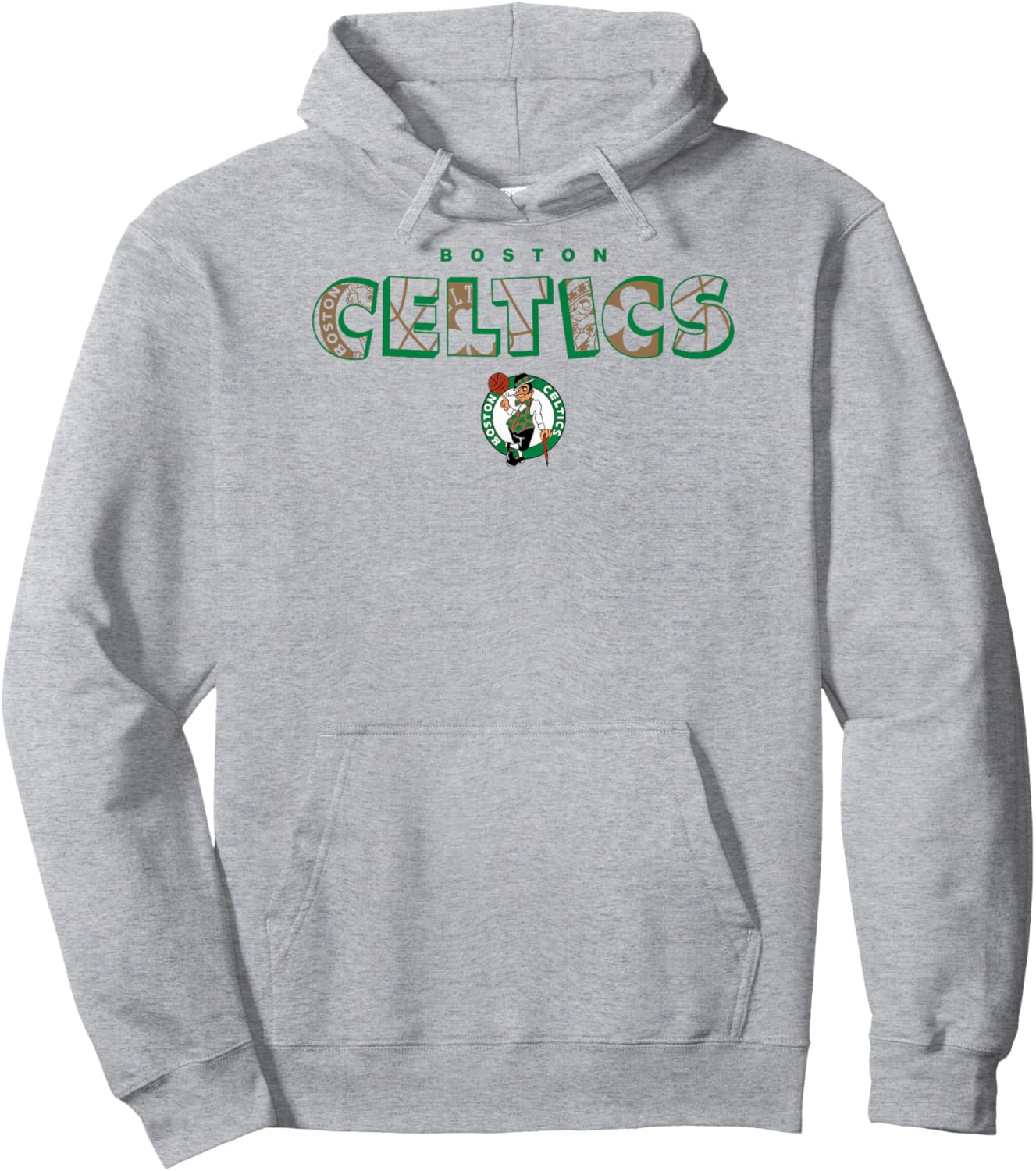 NBA - Boston Celtics Logo Knockout Weiß Hoodie - Hoodie | Ash