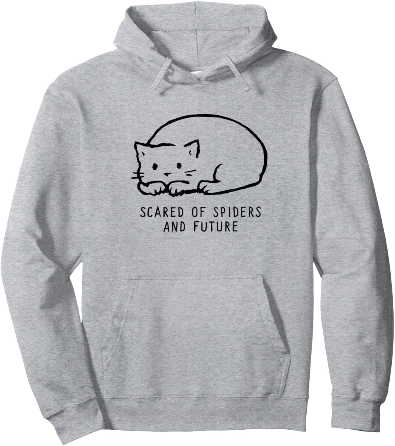 Threadless Fox Shiver Scared of Spiders And Future Graphic Hoodie - Hoodie | Ash
