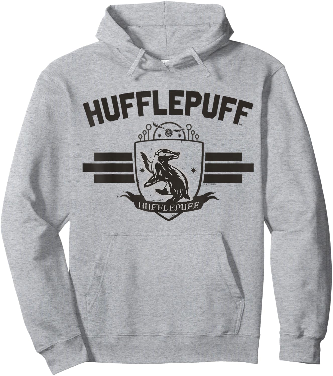 Harry Potter Hufflepuff Quidditch Bar Hoodie - Hoodie | Ash