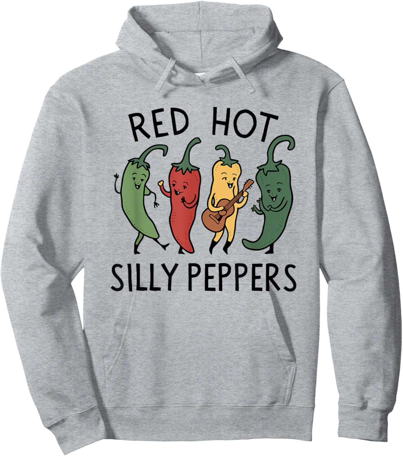 Red Hot Silly Peppers Funny Spicy Food Lover Saying Slogan Hoodie - Hoodie | Ash