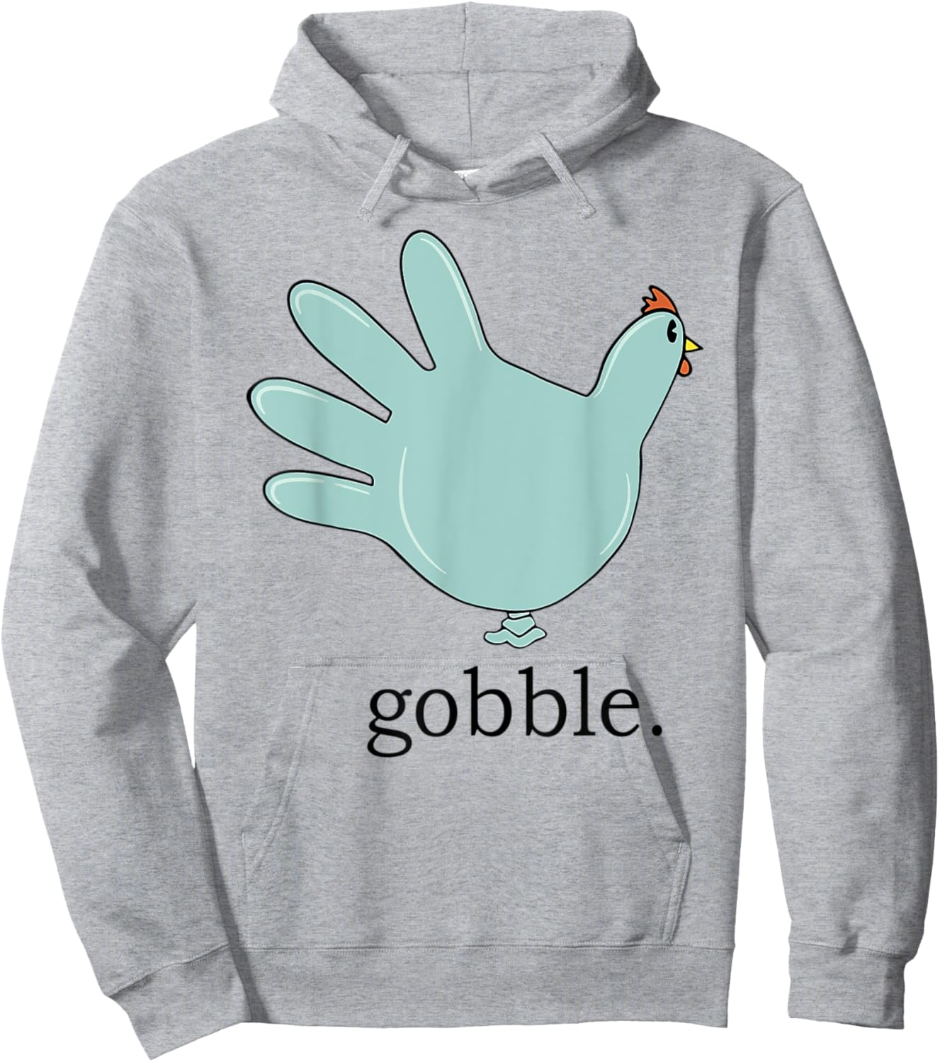 Turkey Gobble Glove Thanksgivin Nurse Medical Thankful Nurse Hoodie - Hoodie | Ash