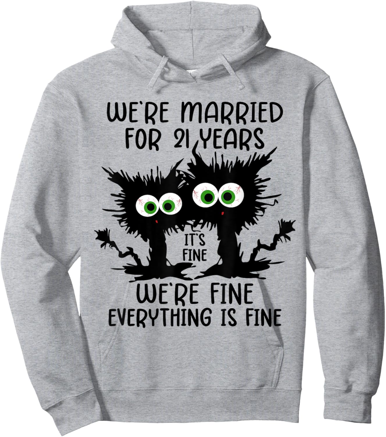 Nickel Wedding We're Married For 21 Years Hoodie - Hoodie | Ash