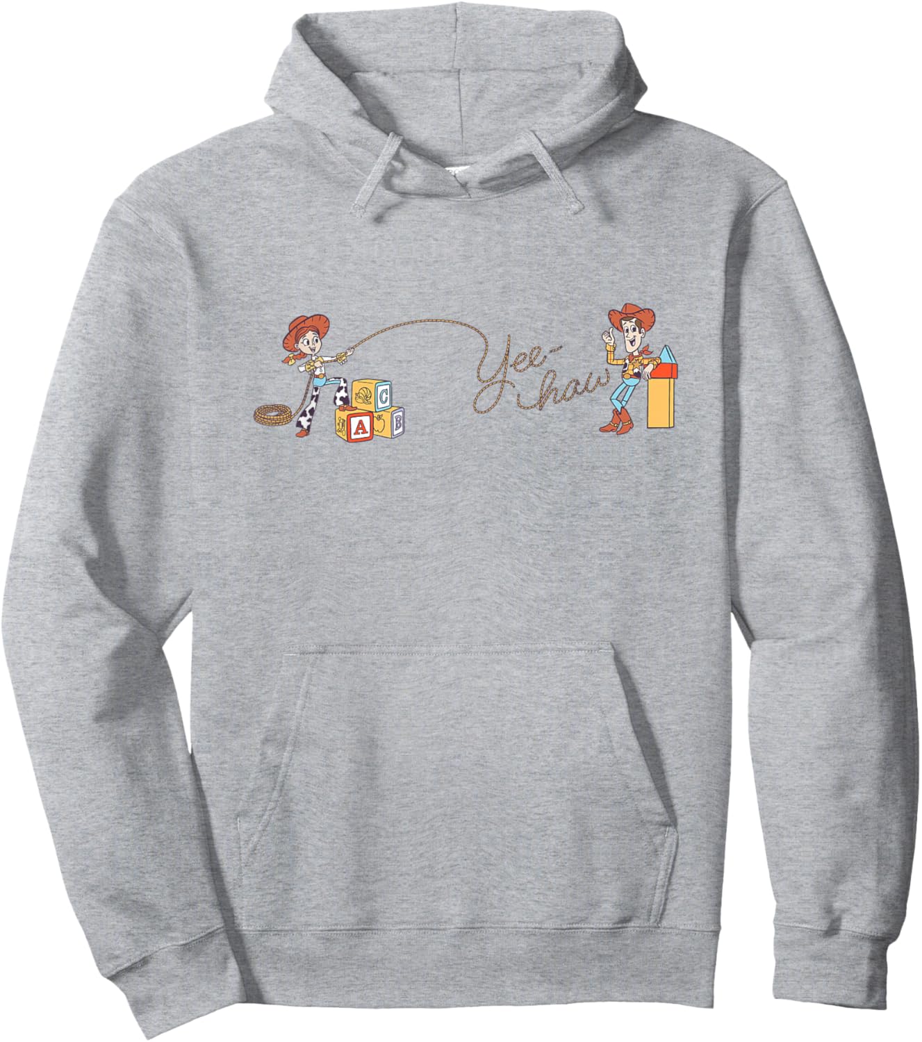 Disney Pixar Toy Story Jessie Woody Cawboys Yee Haw Logo Hoodie - Hoodie | Ash