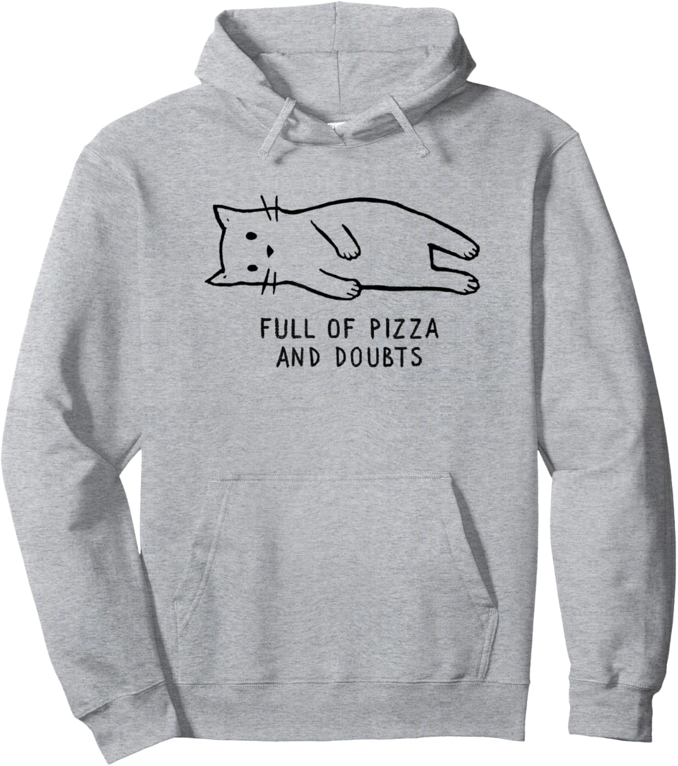 Threadless Fox Shiver Full Of Pizza And Doubts Graphic Hoodie - Hoodie | Ash
