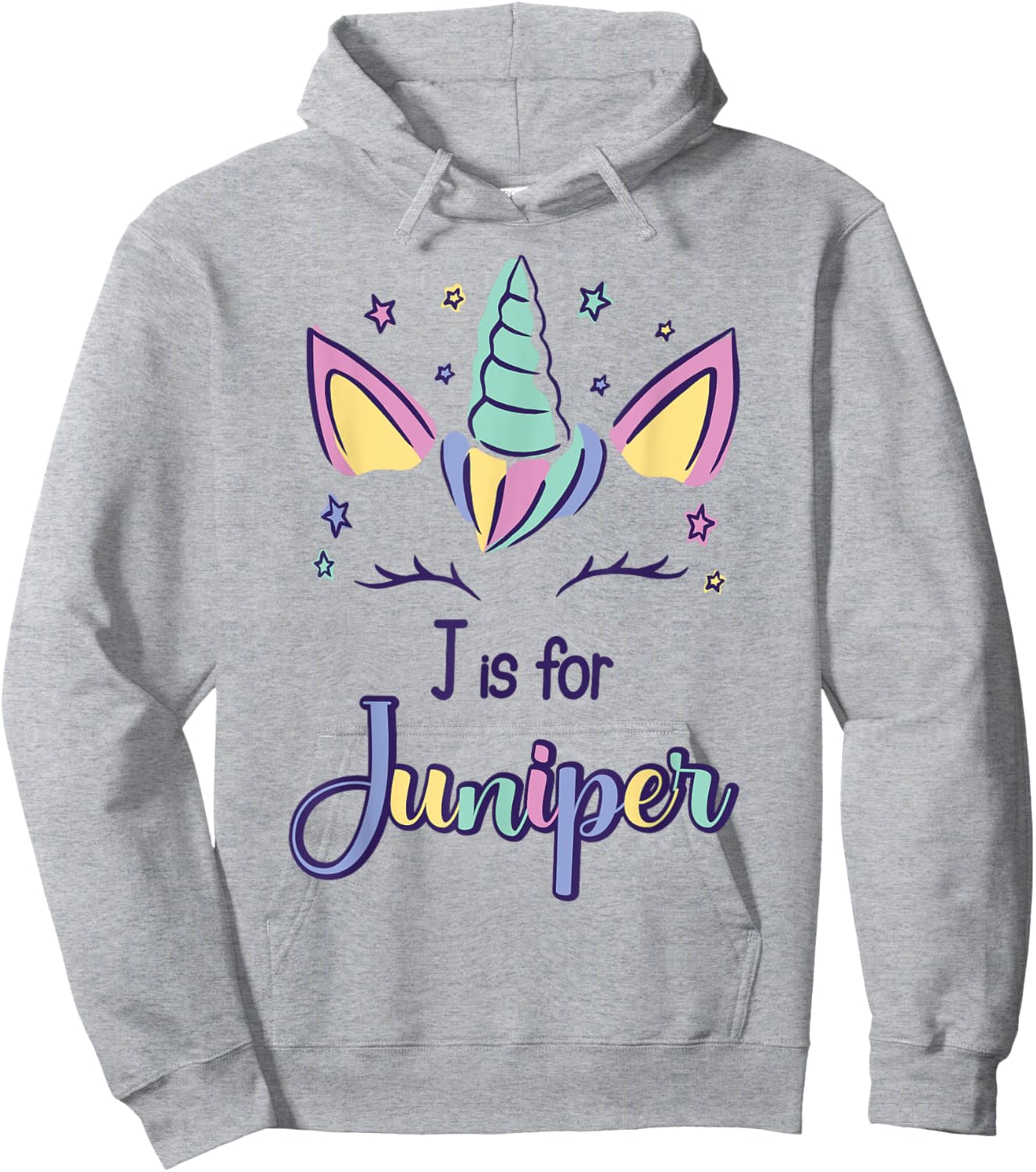 First Name Juniper Personalized J Is For Juniper Hoodie - Hoodie | Ash