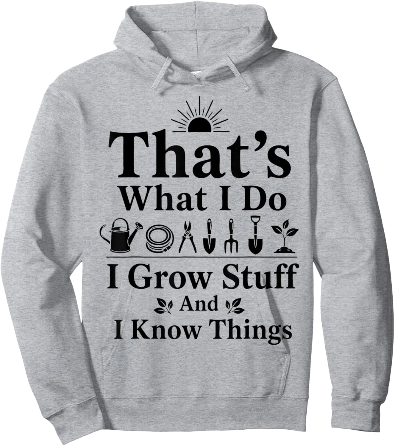 Funny Plant Growing Stuff Humor Gardening Lady Plants mom Hoodie - Hoodie | Ash