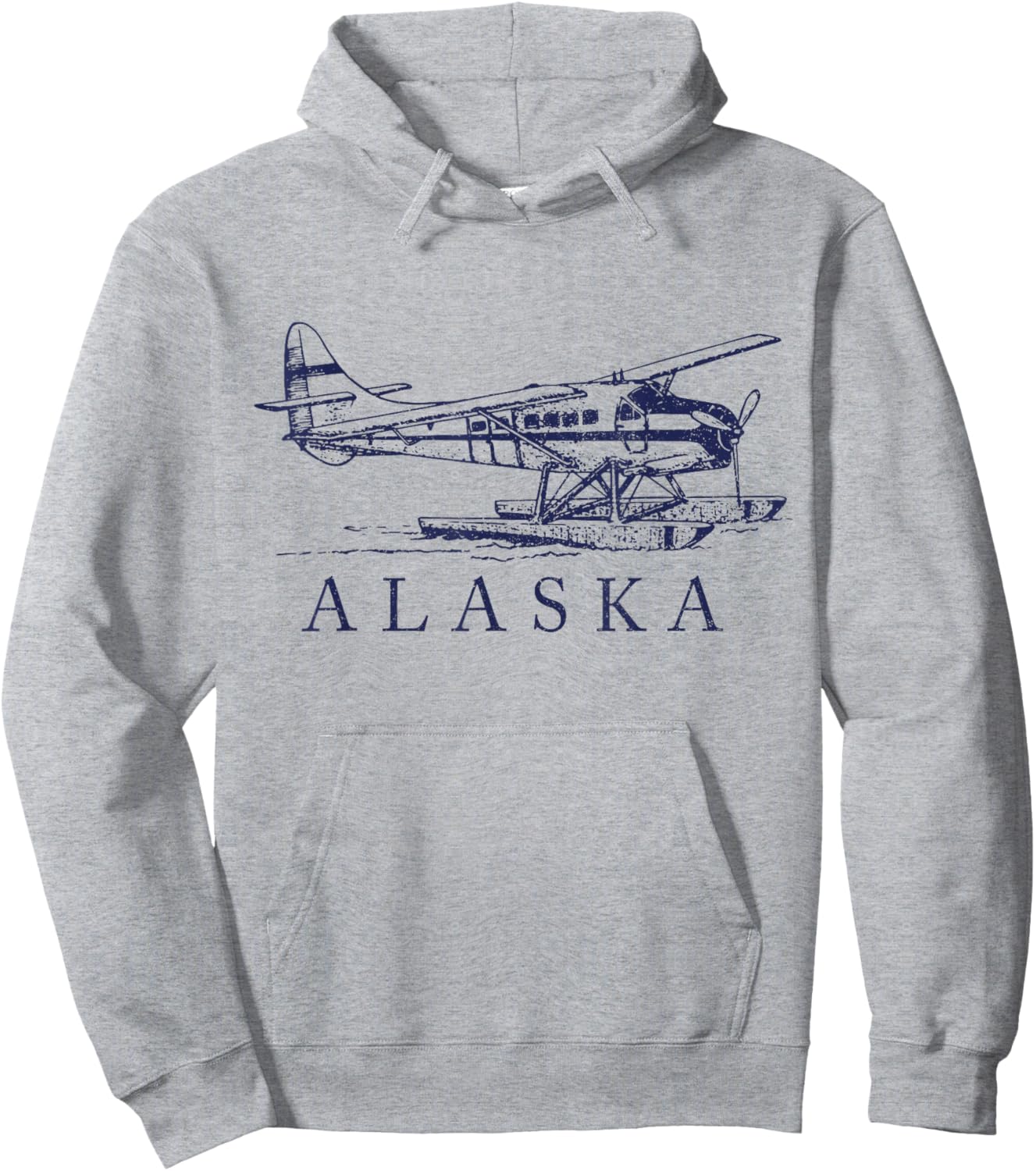 Alaska Seaplane Float Plane Vintage Pride Souvenir Hoodie - Hoodie | Ash