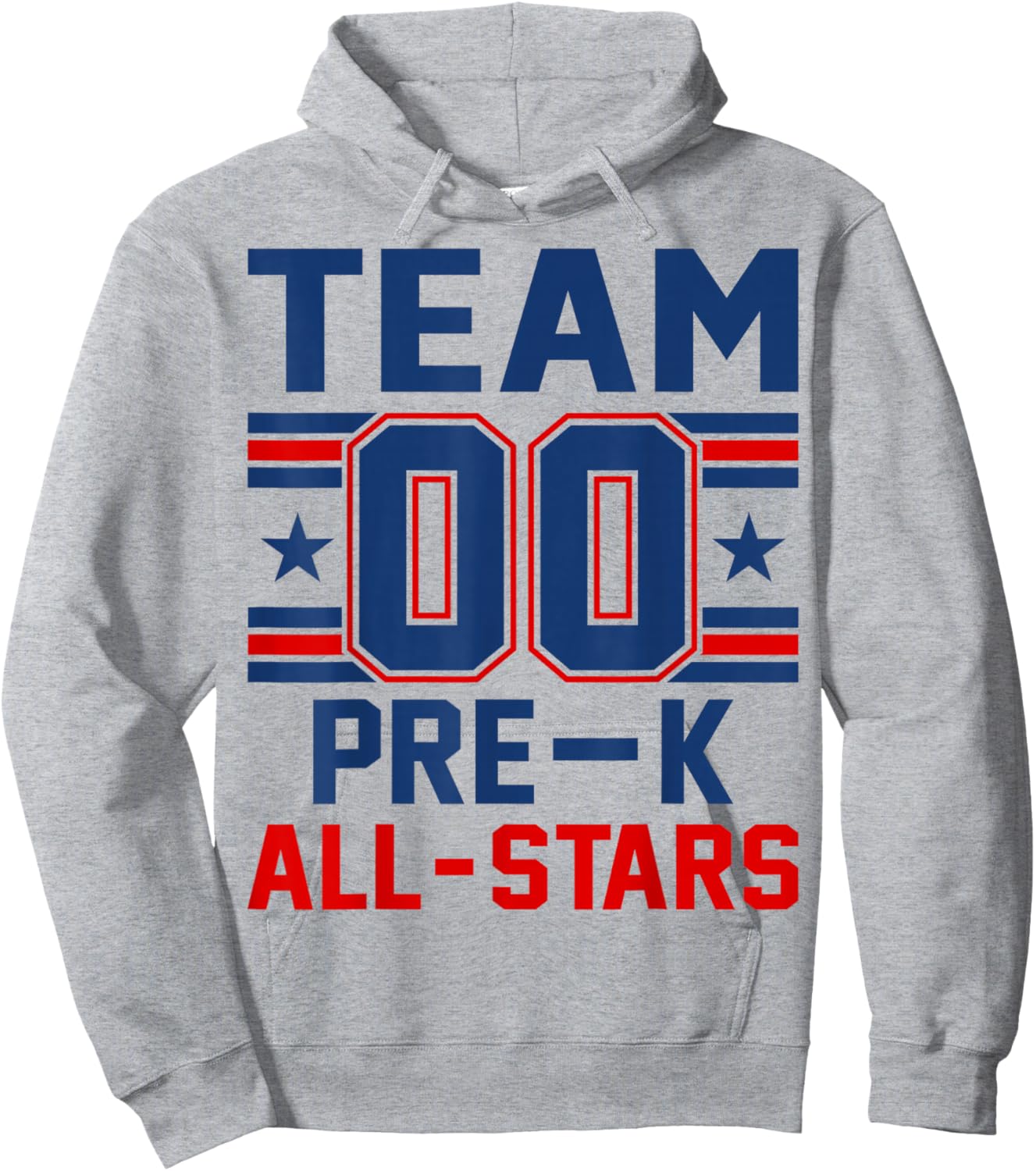 Kids Sports Preschool Team Pre-K All Stars Jersey Hoodie - Hoodie | Ash