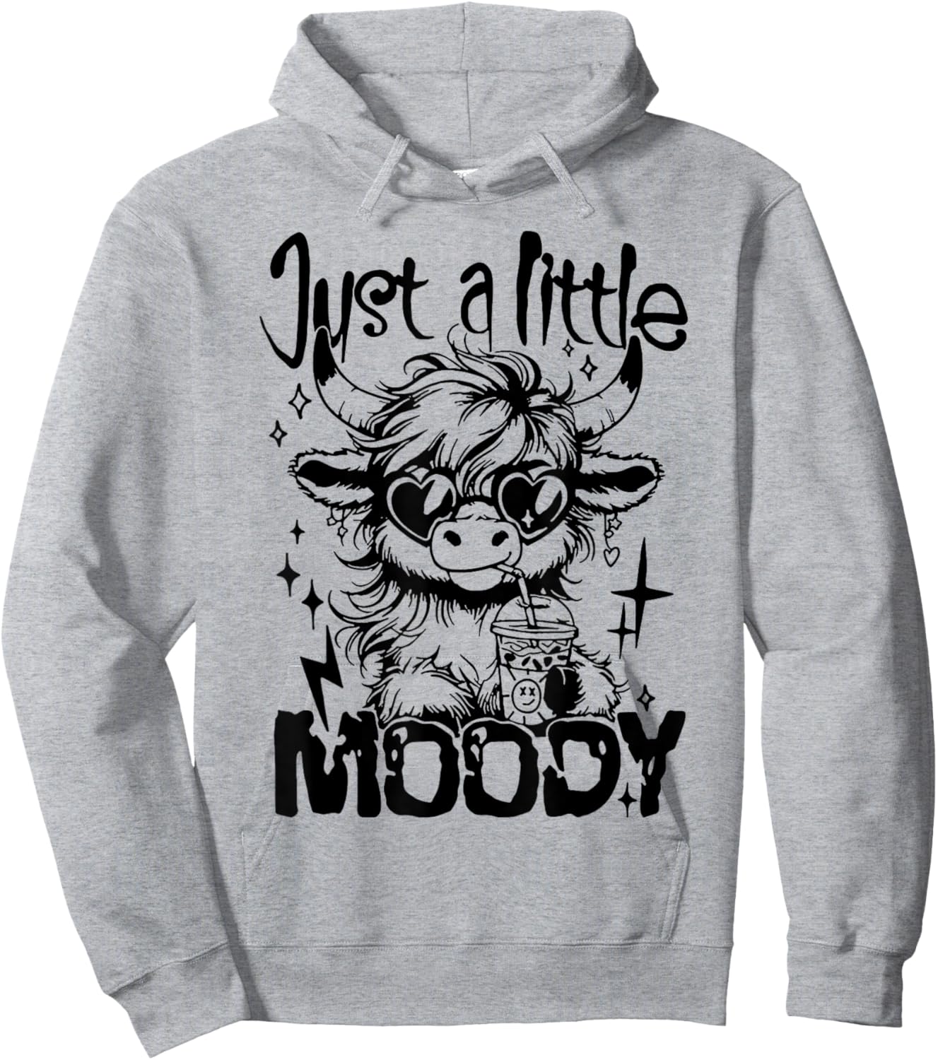 Just A Little Moody Hoodie - Hoodie | Ash
