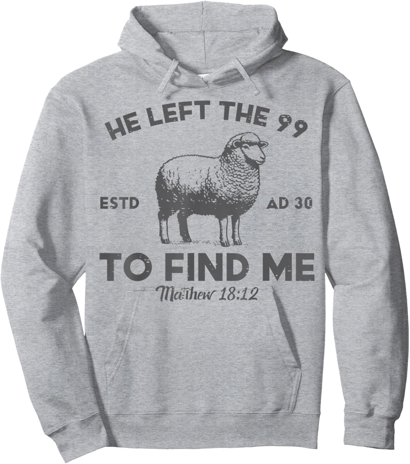 Jesus He Left 99 To Find Me Sheep Christian Men Women Kids Hoodie - Hoodie | Ash