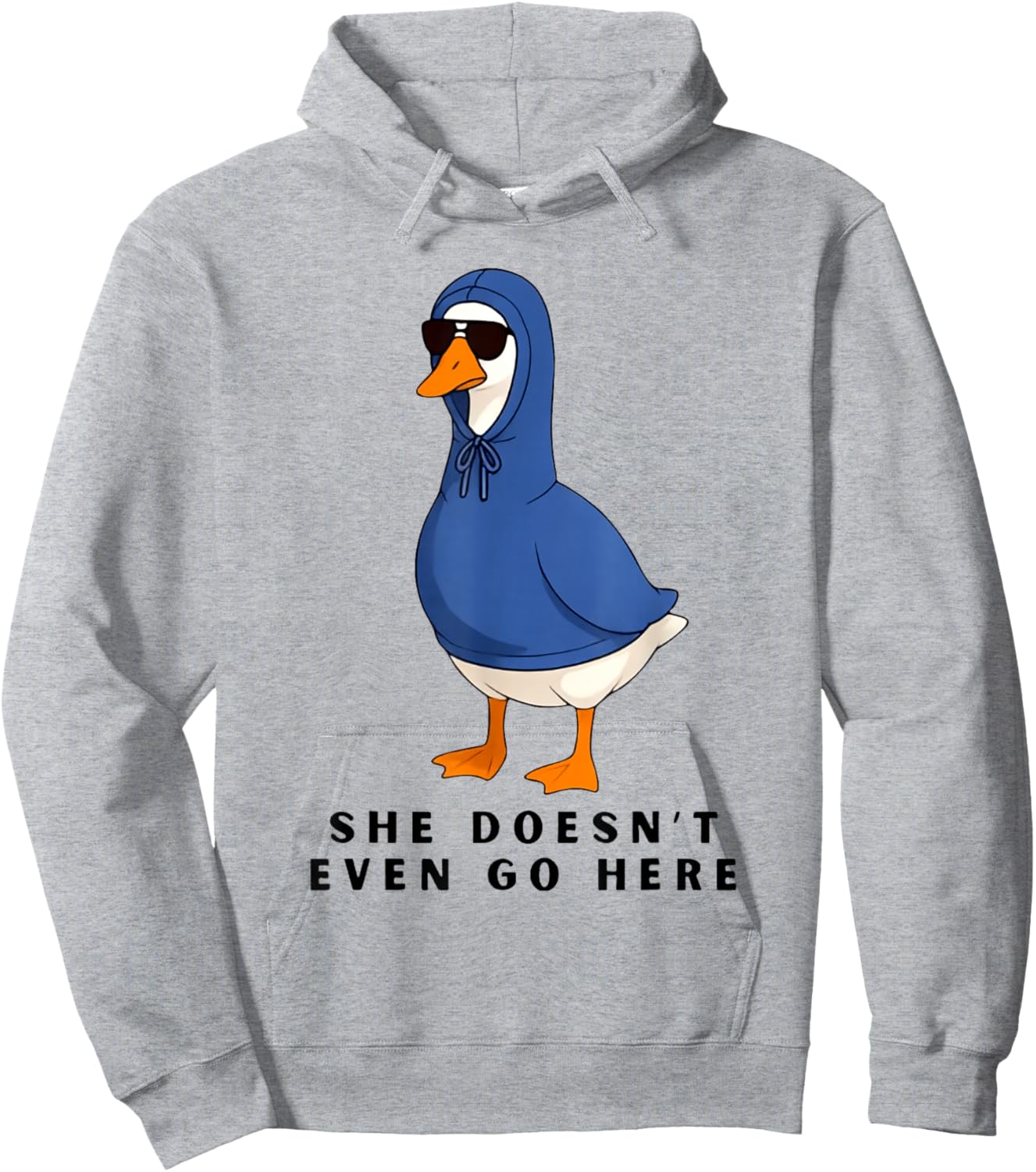 She Doesn’t Even Go Here Goose Meme Funny Sarcastic Quote Hoodie - Hoodie | Ash