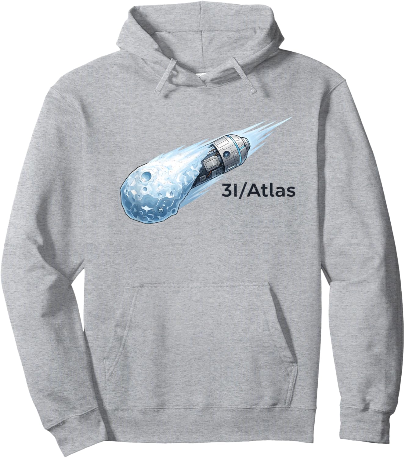 3I Atlas Comet UFO Cosmic Mystery Hoodie - Hoodie | Ash