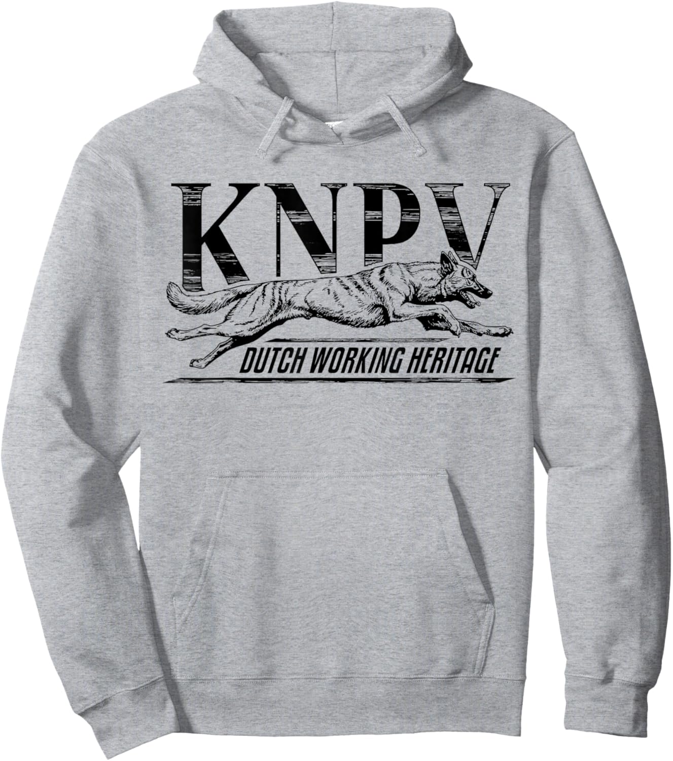 KNPV Working Dog Training - Dutch Shepherd Hoodie - Hoodie | Ash